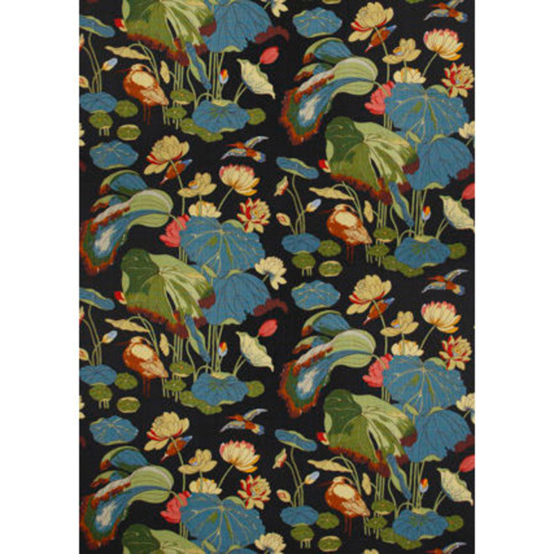 Nympheus Linen Fabric, Teal/Green