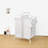 2 Laundry Hamper 110l, White Cloth Basket With Lid And Sorting Cards For Clothes , Large Storage Box 110l Basket, &