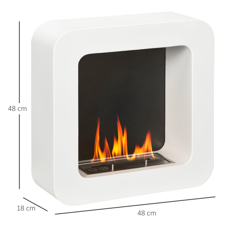 Contreras Belfry Heating 48cm W White Fireplace