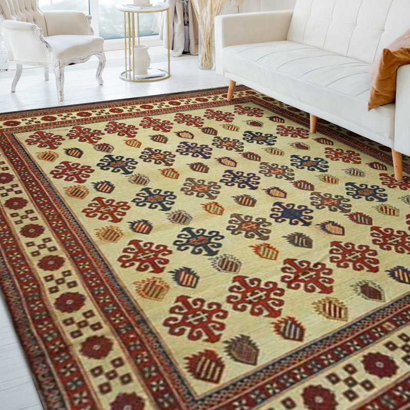 Afghan Wool Southwestern Area Rug