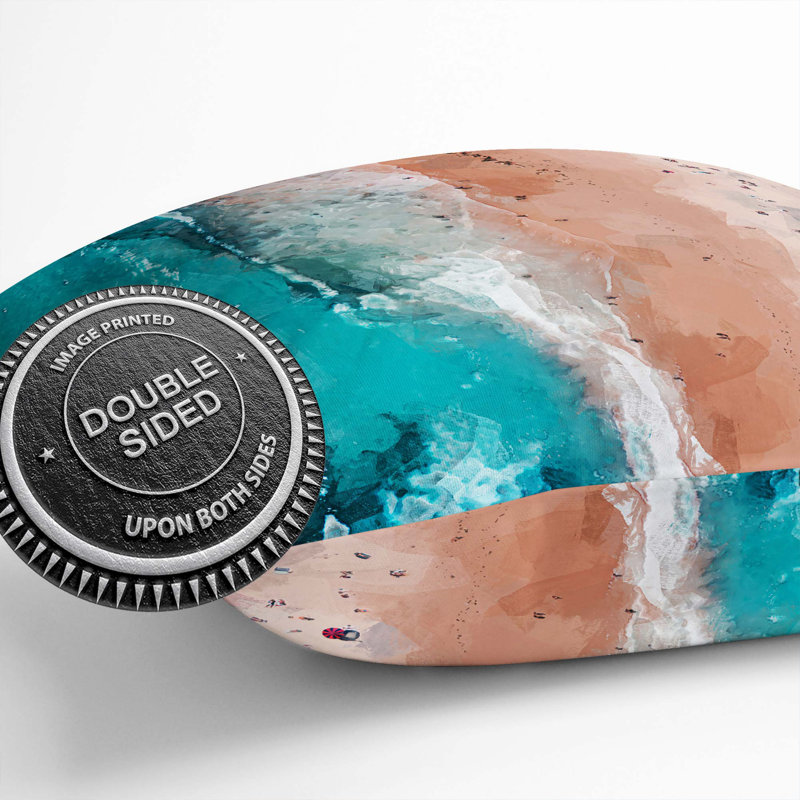 Bondi Beach In Australia In Abstract Square Throw Cushion, 55cm H x 55cm W x 20cm D