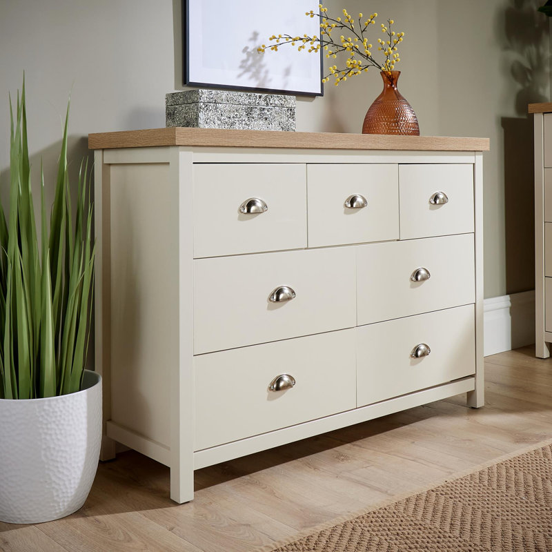 Washtenaw 7 Drawer Chest Bedroom Storage Unit, Off White