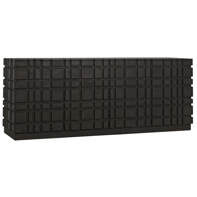 Oslo 12 - Drawer Solid Wood Dresser, Black Wax