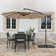 Beeram 120'' Round Cantilever Umbrella with Weighted Base