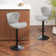 Swivel Adjustable Height Modern Bar Stools with Metal Frame