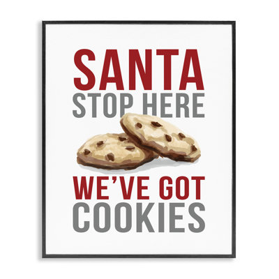 Père Noël, nous avons des biscuits, estampe numérique, design par Dogwood