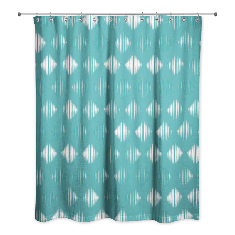 Rideau de douche simple Perine, Bleu sarcelle