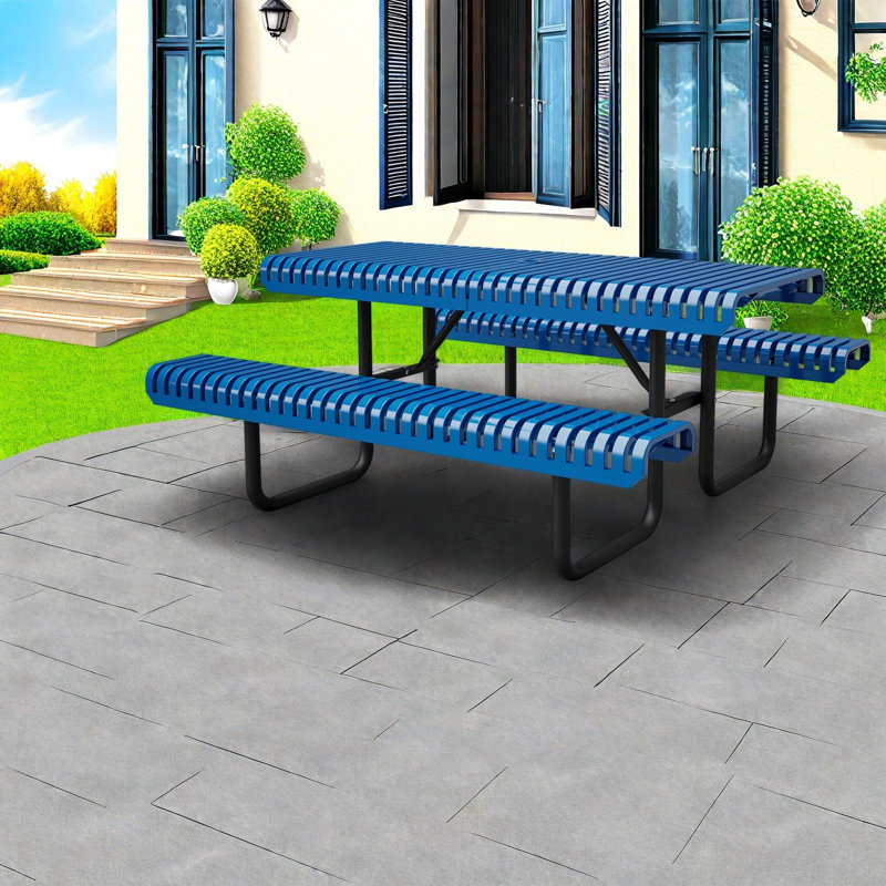 Outdoor Picnic Table , 72 " W 73 " D