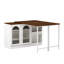 Table de bar moderne, table de bar rotative extensible à 360 ° avec rangement, table de bar réversible avec porte d'armoire en verre, table de bar pour meuble-bar de cuisine-1195041661-1195041663