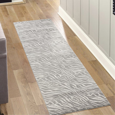 Tapis de couloir sauvage, sauvage et gris