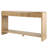 3 - Drawer Vertical Slatted Console Table With Rounded Edges, Brown And Wood Veneer, Stable For Home Drawers, Groove Design, Round Edge, Ample Storage In-1280418908
