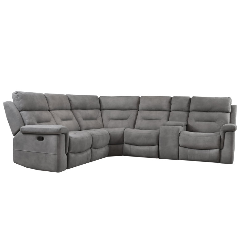 Canapé modulaire inclinable 107 po avec console de rangement Grayson