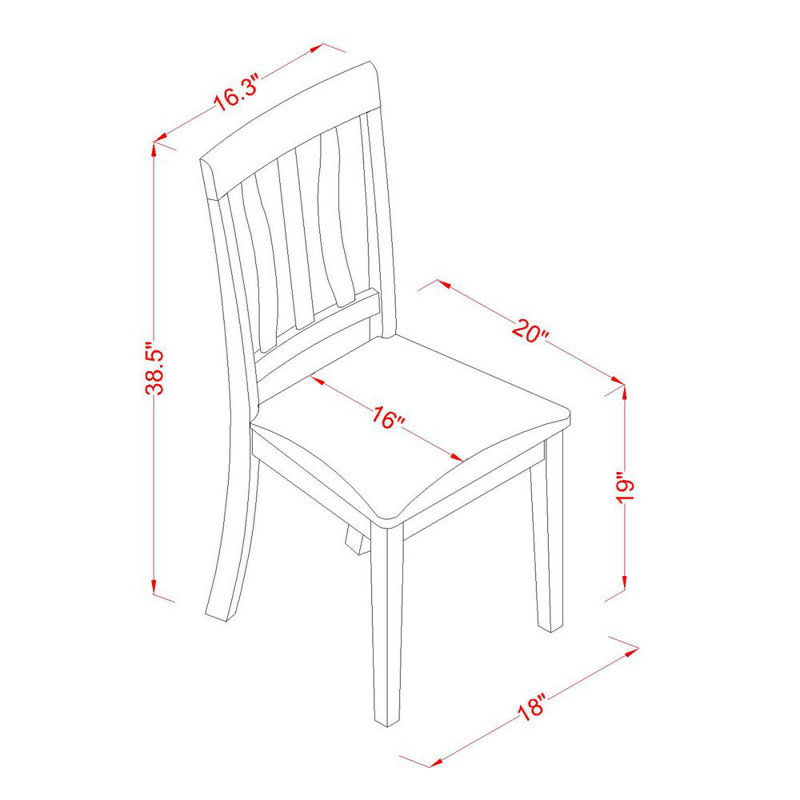 Antique Dining Chairs - Linen Fabric Upholstered Wooden Chairs, Set of 2, Oak, Oak/Linen