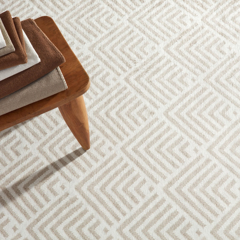 Cleo Cement Machine Washable Rug, Rectangle 3' x 5'