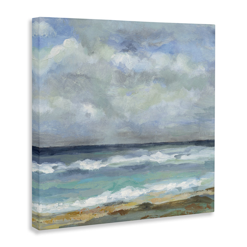  Summer Seashore Waves Canvas Wall Art by Silvia Vassileva, 17" H x 17" W
