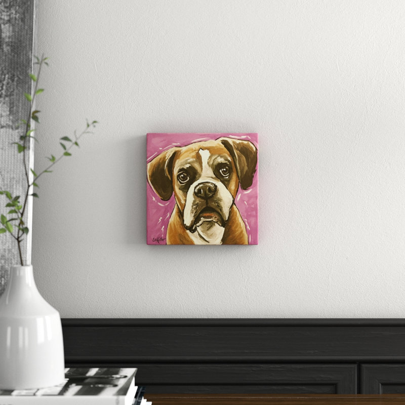 Boxer Cam 1 Piece Wrapped Canvas Painting, 20cm H x 20cm W x 3.81cm D