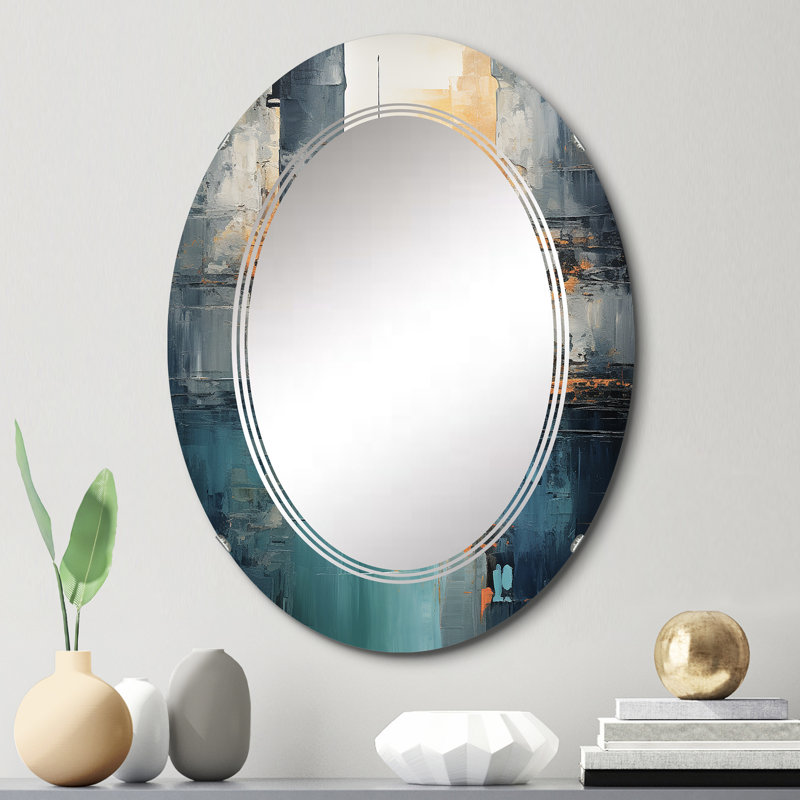 Lindezza - Miroir mural moderne ovale, 30 po x 20 po