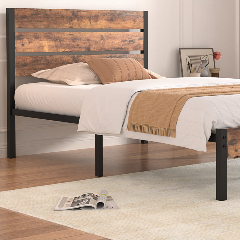 Alessondra Bed, Brown, European Single (90 x 200cm)