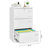 3 Drawer Filing Cabinet In White Metal, Locking, Widened Drawers For Enhanced And Organized Office File Keeping With Lock Secure Handling