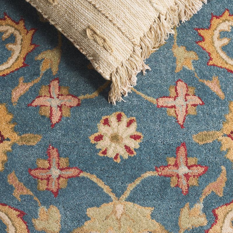 Tapis oriental en laine touffeté à la main Tingley, Rectangle 7 pi 6 po x 9 pi 6 po