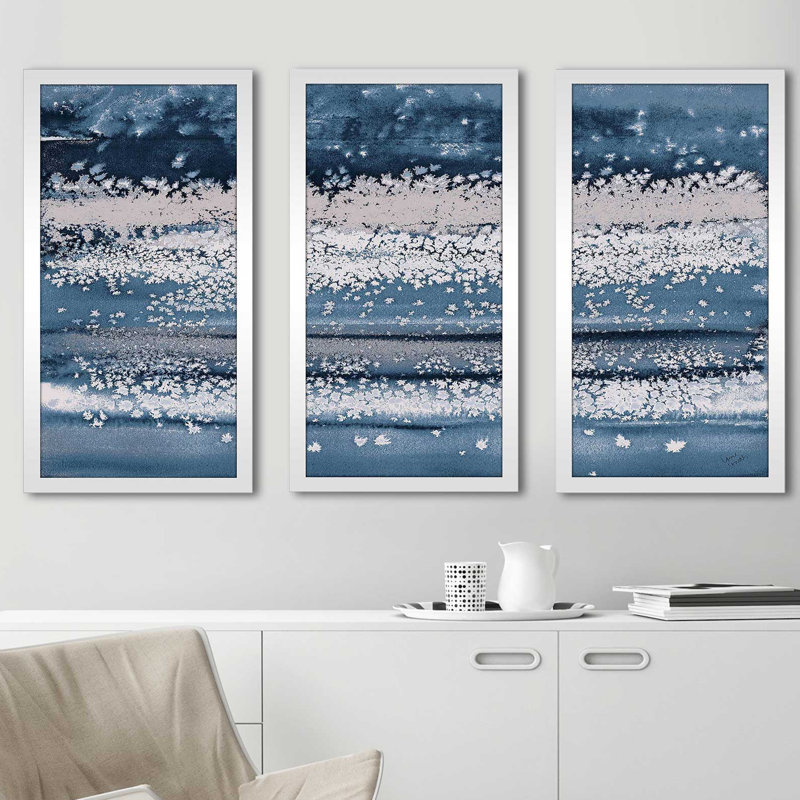 «Blue Winds», reproduction de peinture à l'aquarelle, L 52,5 po x H 33,5 po x P 1 po
