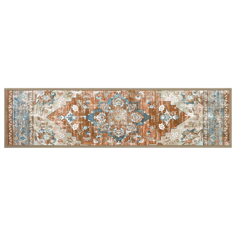 Non-slip Indoor Stair Treads, Red/Blue/Beige