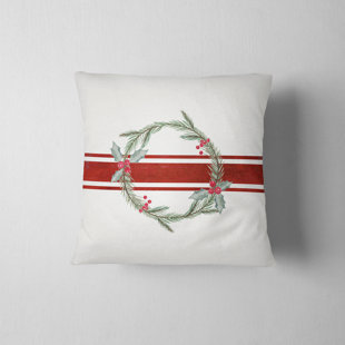 Country Wreath Holiday Pillow Cover