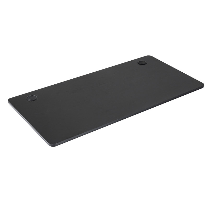 Palmira 1'' H Desk Table Top, 1" H x 47" W x 24" D, Black