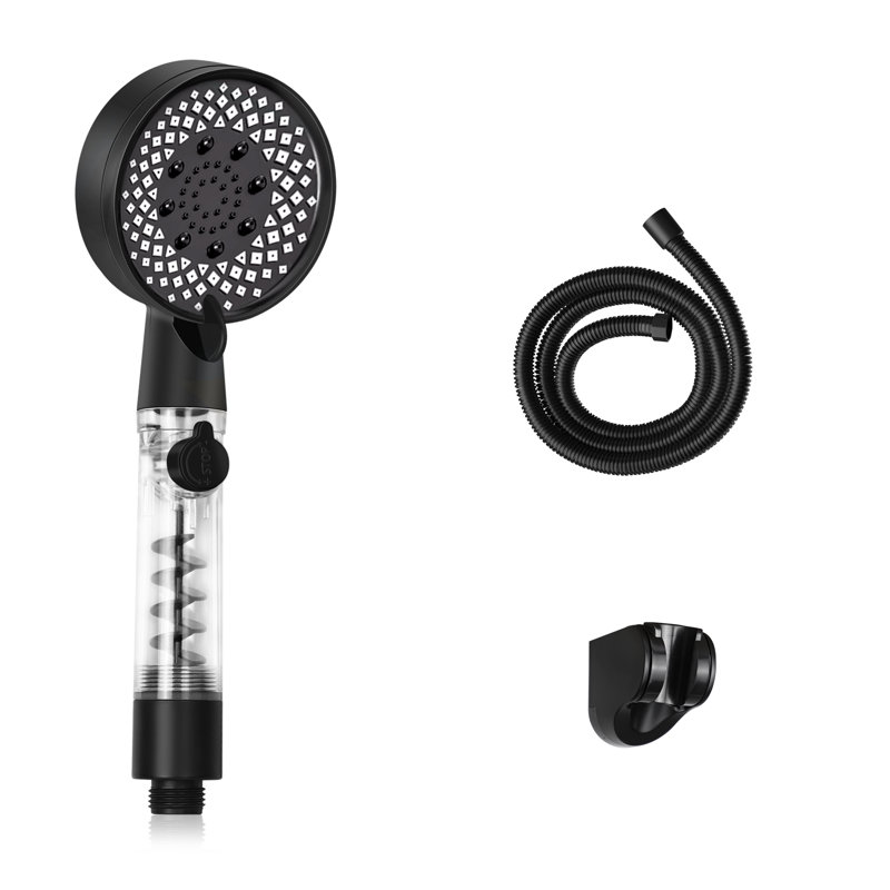Gresham Handheld Shower Head with Water Filtration, Black