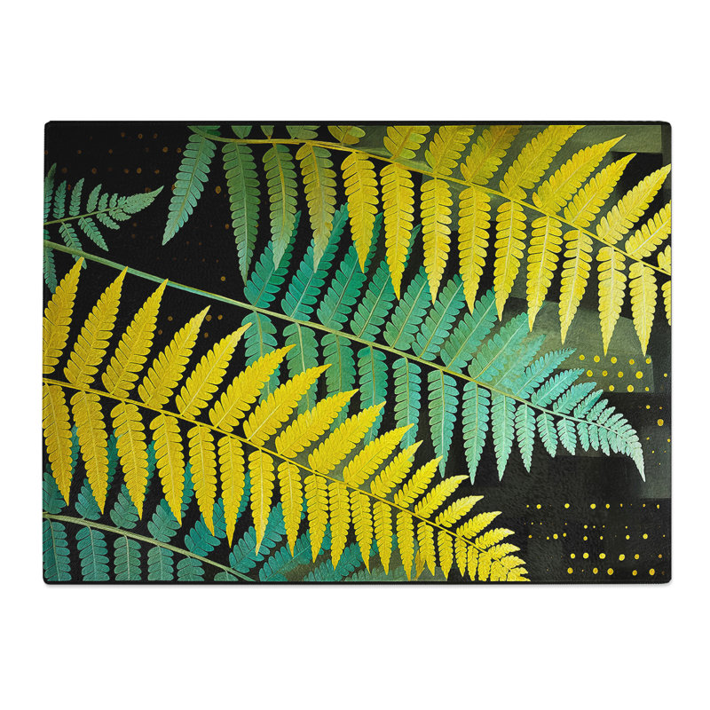 Fern Leaf Constructivism Art No.3  Glass Chopping Board