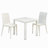 2-Piece Outdoor Dining Set with Square Dining Table with Weave Design and 2 Accent Side Chair-88292642