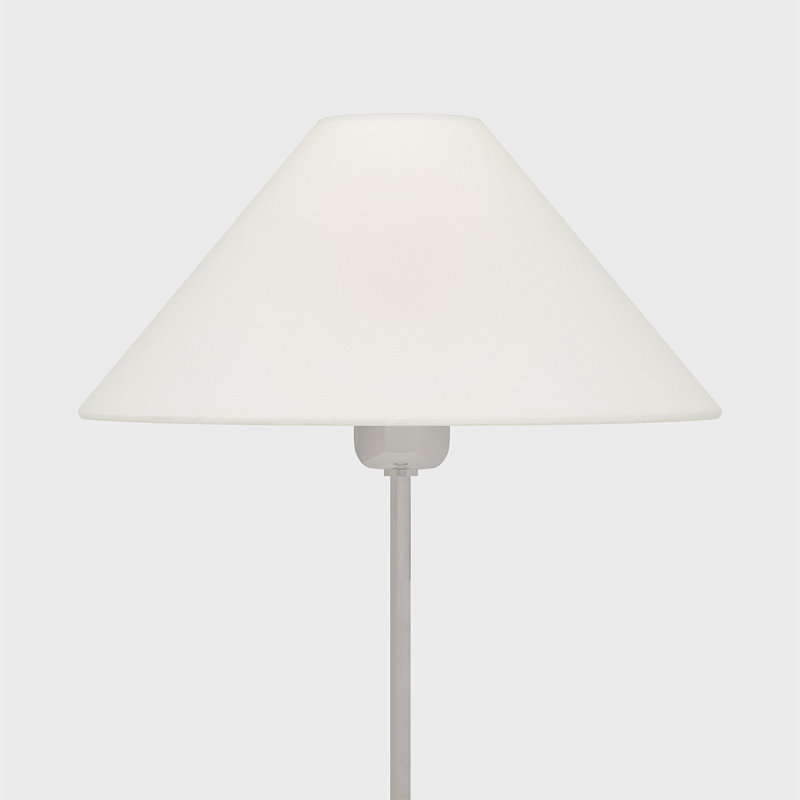 J. Randall Powers Hackney Buffet Lamp, Polished Nickel, Fabric