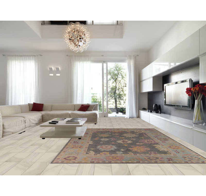 Vegetable Dye Oushak Oriental Large Rug 10