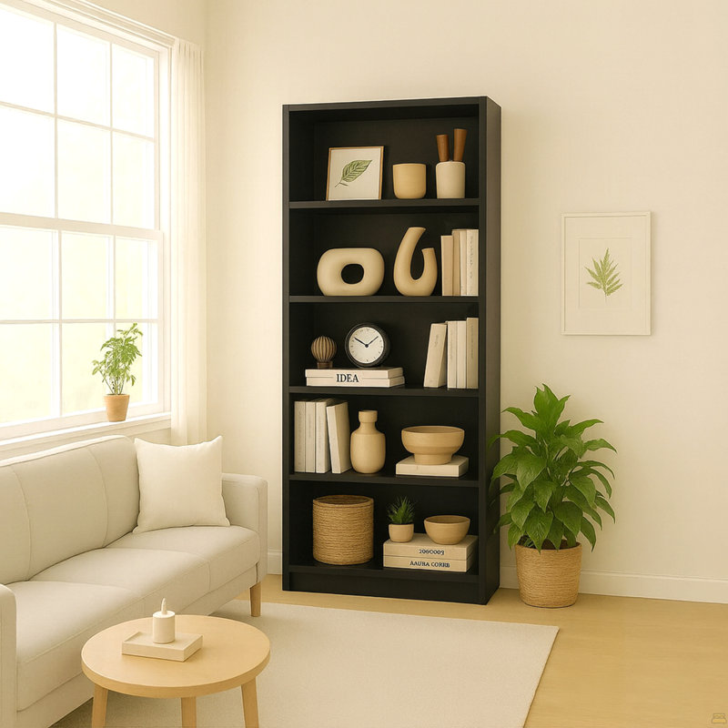 Armoire de rangement à 5 niveaux, Noir