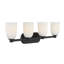Éclairage pour meuble-lavabo 4 lumières noir mat-129437231-129437233