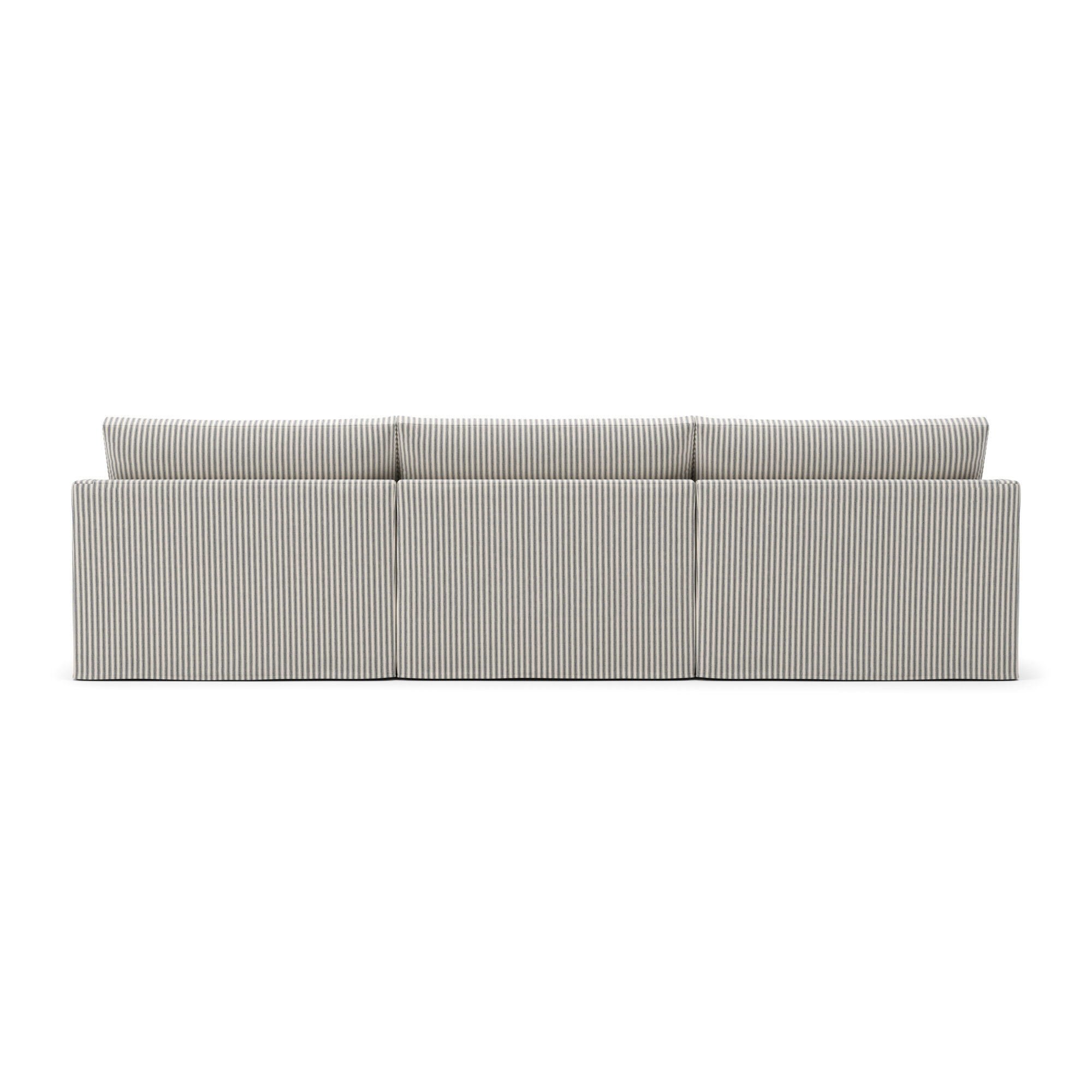 Wrenley 4-Piece Slipcovered Modular Sectional, Cruise Gray Striped