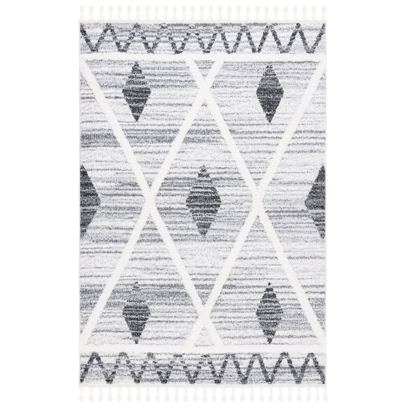 Arborway Tassel Shag Performance Argyle Rug, Rectangle 5'3" x 7'6"