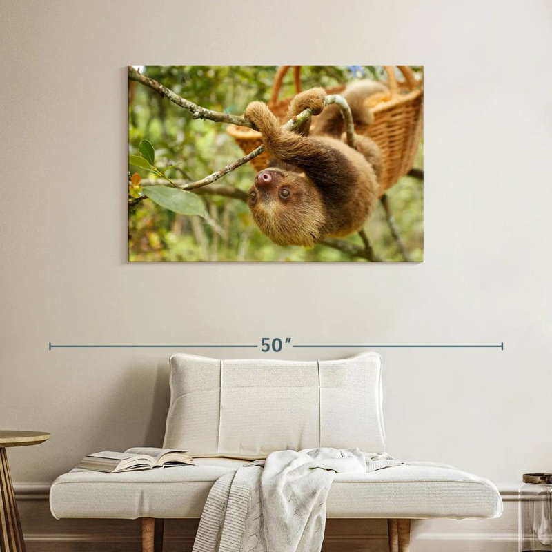 Brampt Sloth On A Tree, 26" H x 39" W