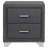 Grey Upholstered 2-drawer Nightstand
