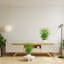 Faux Bamboo Plant With White Pot For Home Decor Indoor-1725800240