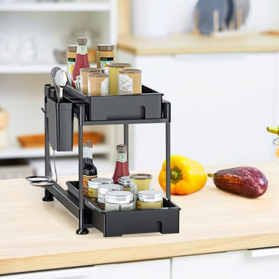 Under Sink Pull Out Organizer Shelf Cabinet Storage Shelves