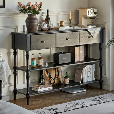 Console noire élégante de style américain