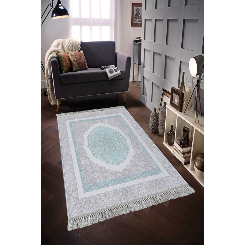 Luxurious Velvet Area Rug (4.6 x 7.2 ft), 100% Antibacterial Fabric, Non-Slip Cotton Backing, Pile Height: 0.4 in | Machine Washable, 3D Digital Print Design | Perfect for Living Room & Bedroom Decor, Soft & Durable