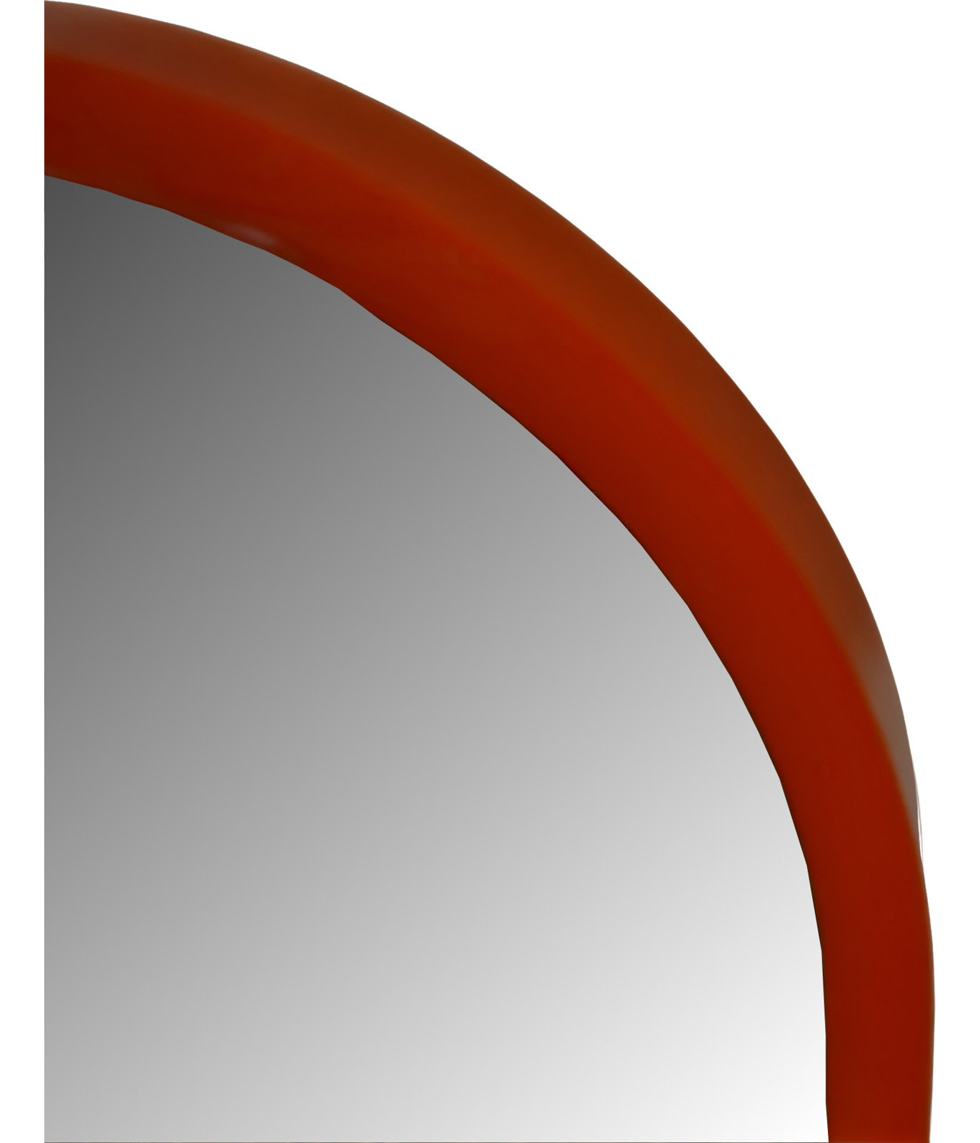 Osman Glossy Intense Rust Wall Mirror, Red