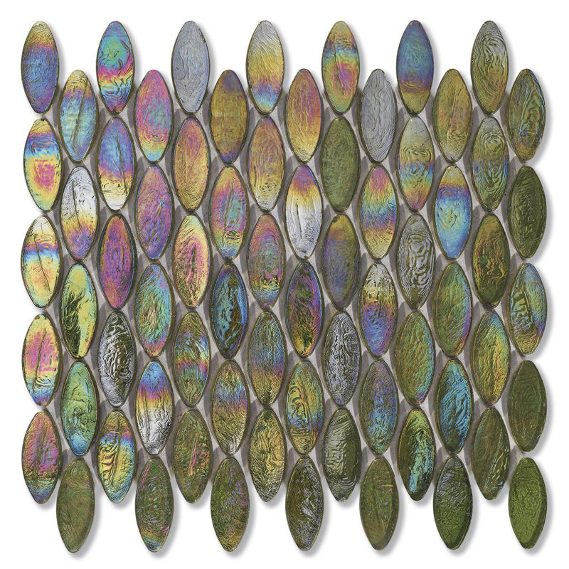 Tweed 7/8" x 7/8" Domes Glass Mosaic