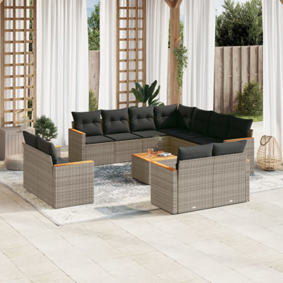 Vidaxl Garden Sofa Set PE Rattan Modular Garden Sofa Set Square