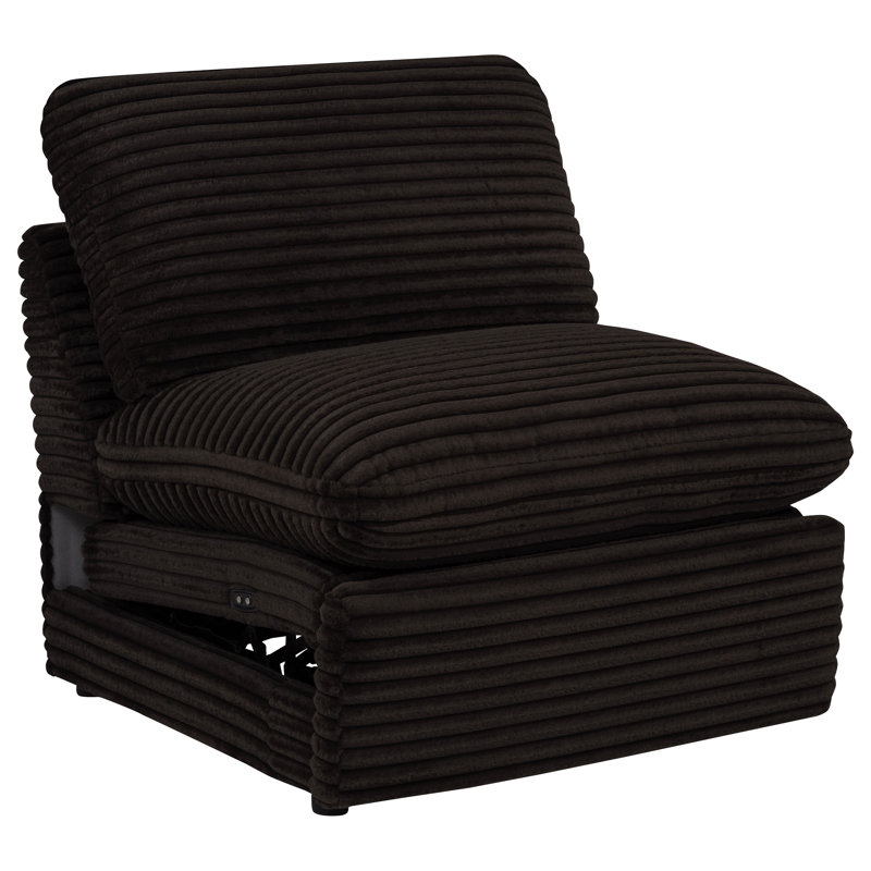 Fauteuil inclinable électrique modulaire Collins brun chocolat, Brun