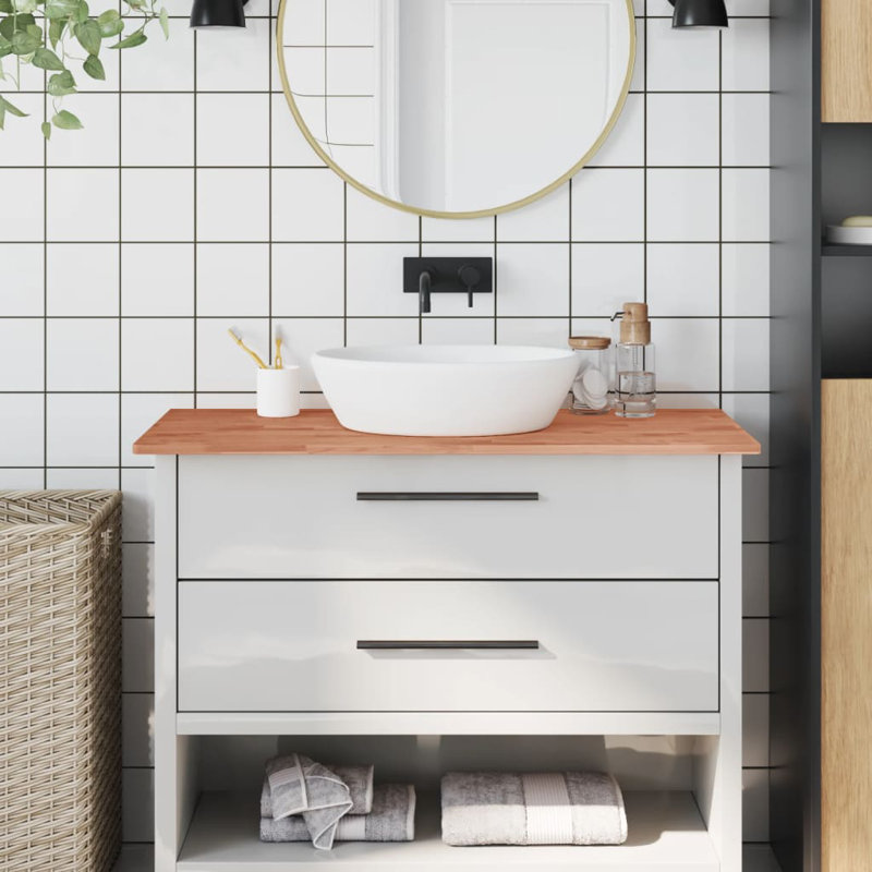 Brunsden 100cm Solid Wood Bathroom Vanity Top
