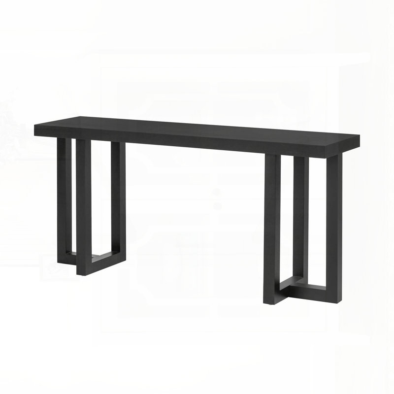 Geometric Design Console Table with Solid Pine Legs