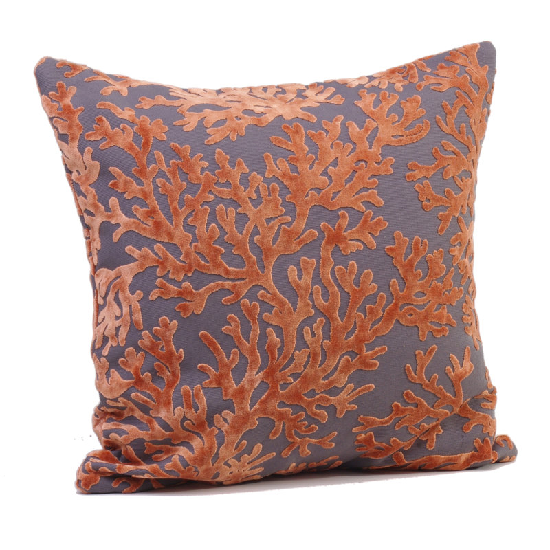 St. Tropez Throw Pillow, 17" H x 17" W x 4" D, Golden